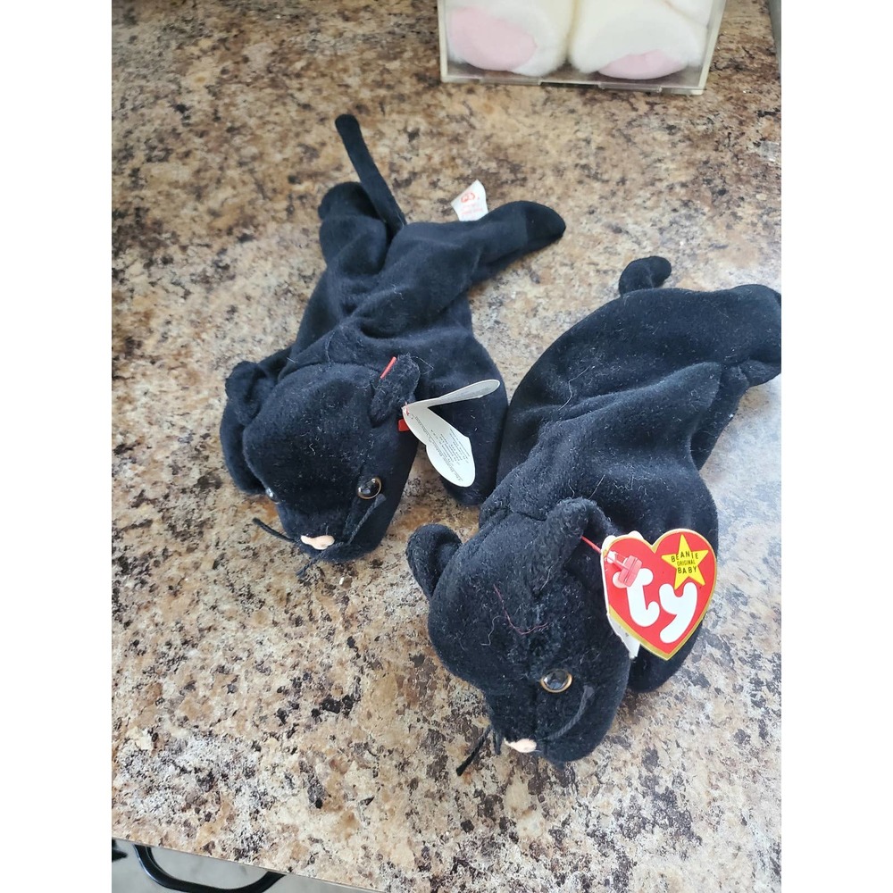 Velvet Beanie Baby PVC rare with errors x2